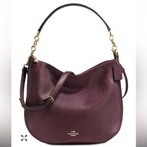 Coach Chelsea Pebbled Leather Hobo Bag in Oxblood